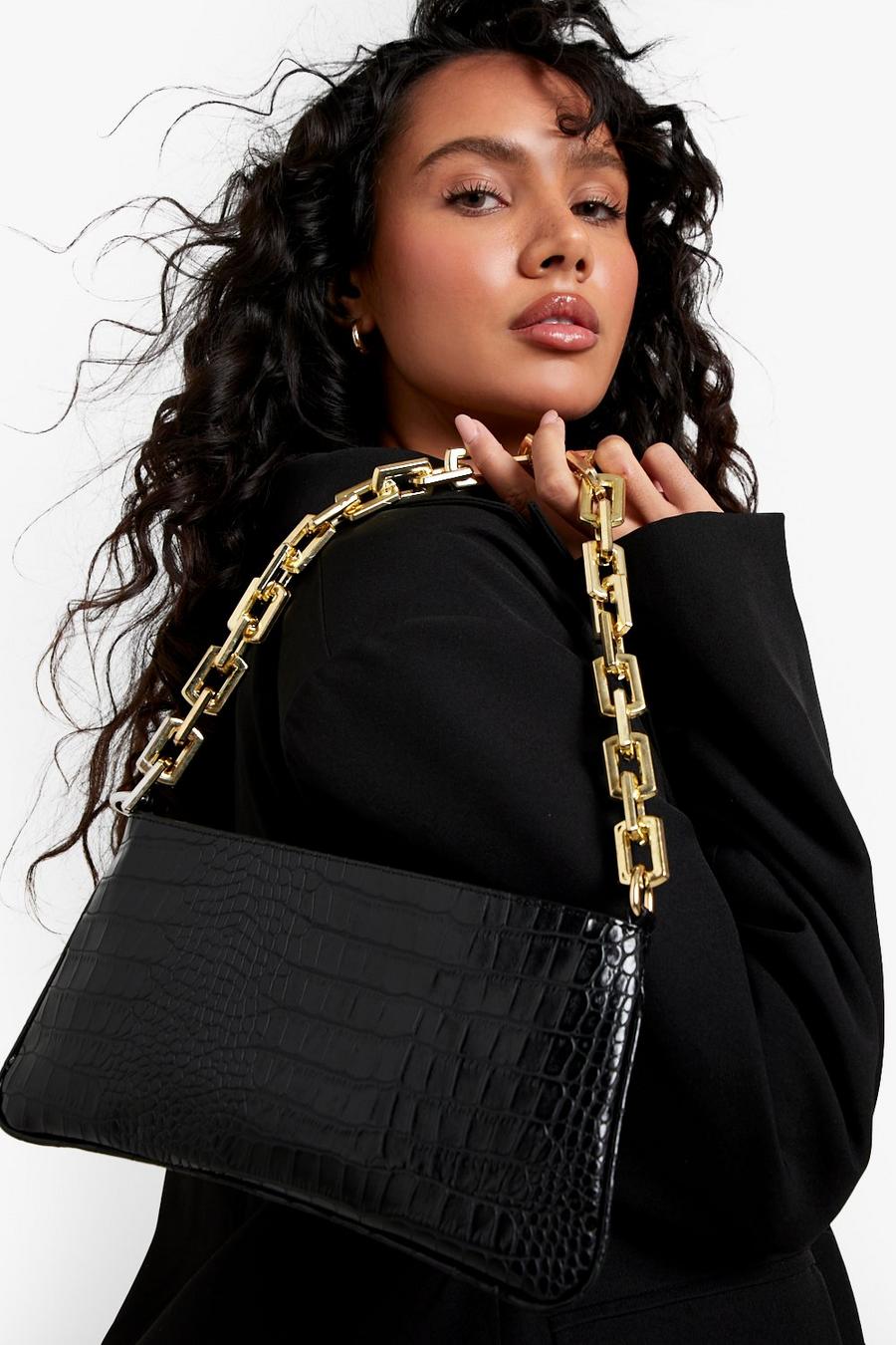 Black Chain Shoulder Bag image number 1