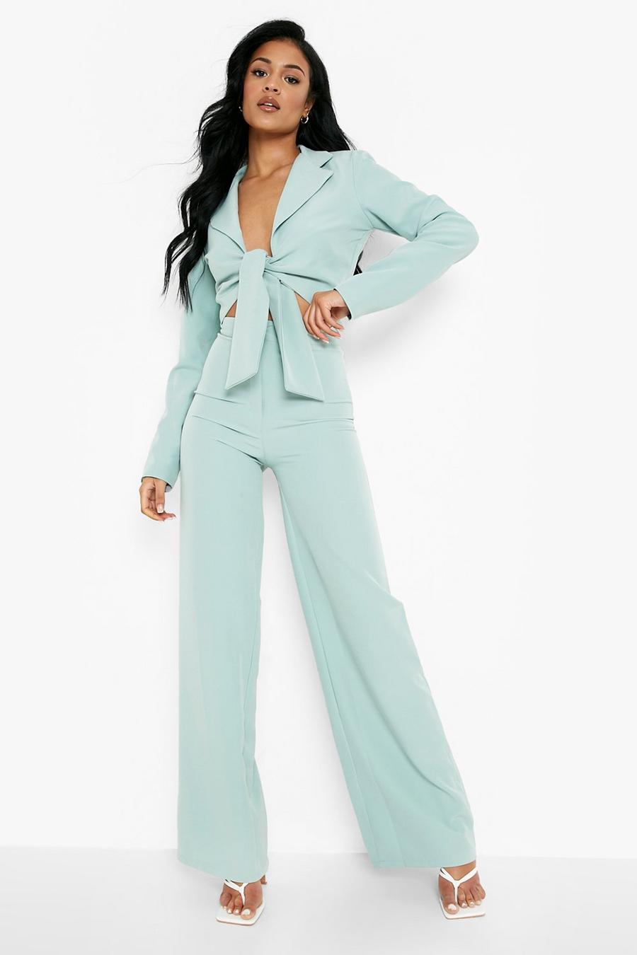Mint Tall Tailored Pleat Wide Leg Trouser image number 1