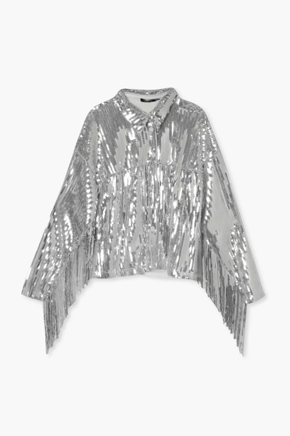 Zara sequin best sale fringe jacket