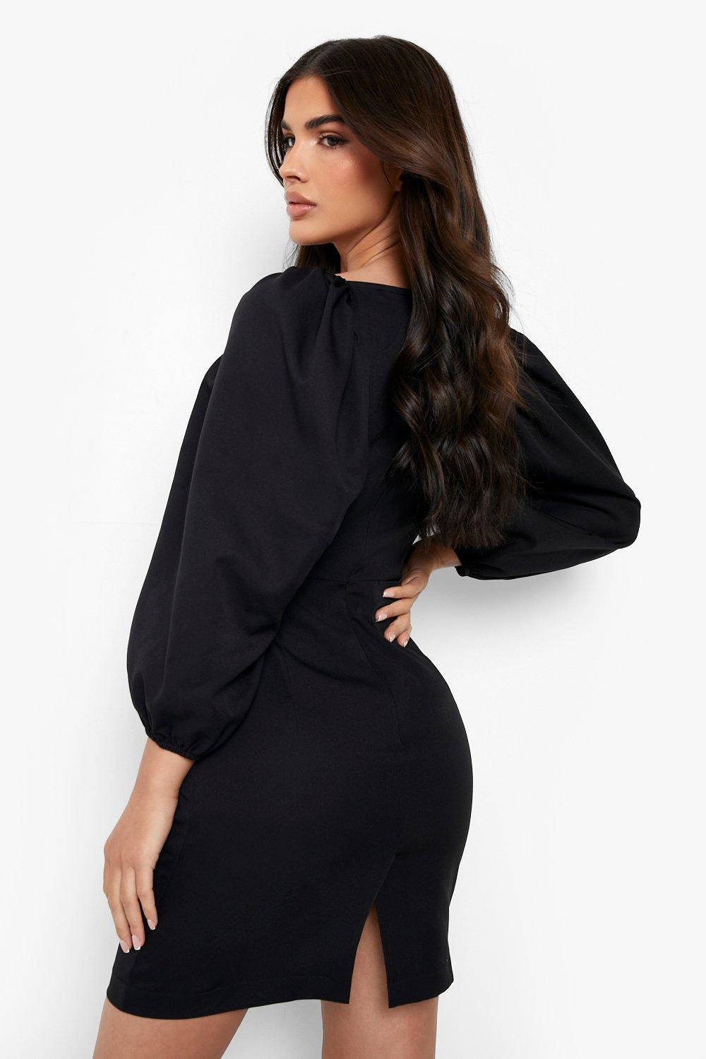 Boohoo black clearance shift dress