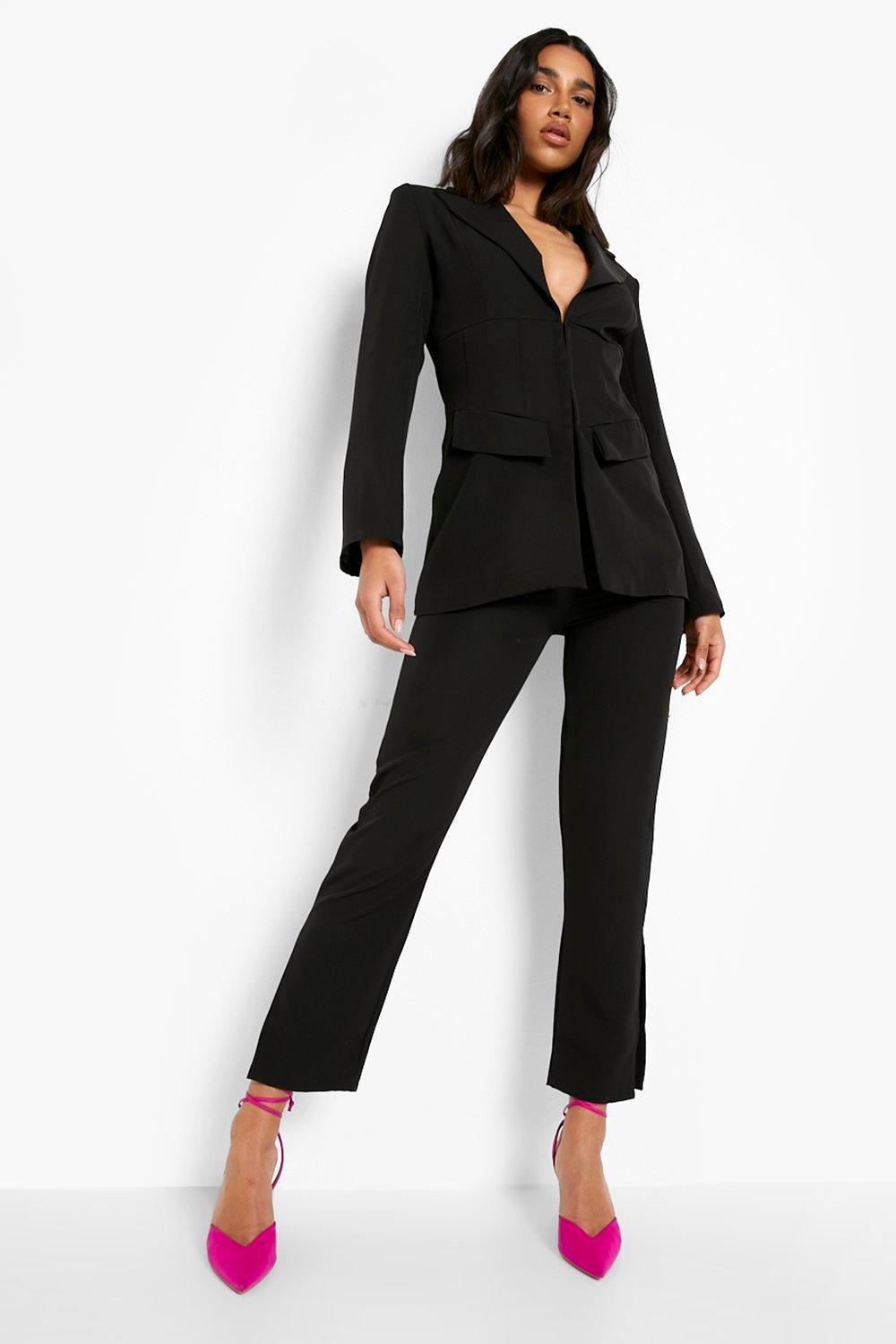 Ladies black best sale trouser suits evening