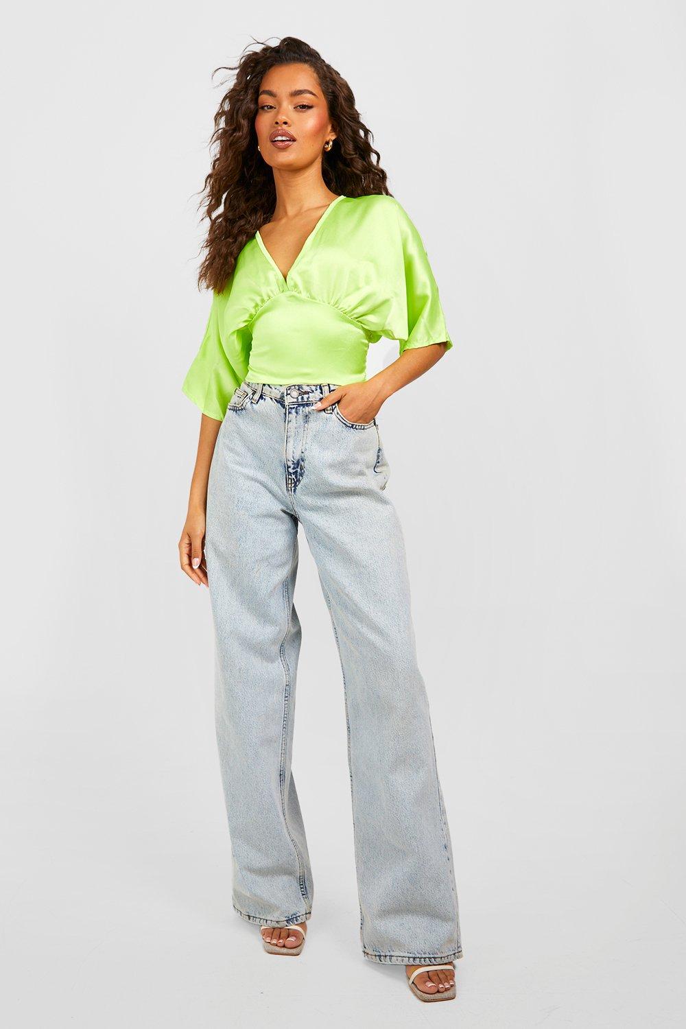 Boohoo hot sale green tops