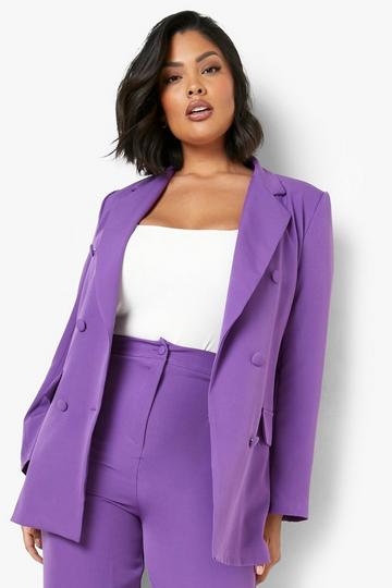 Purple Plus Color Pop Longline Blazer