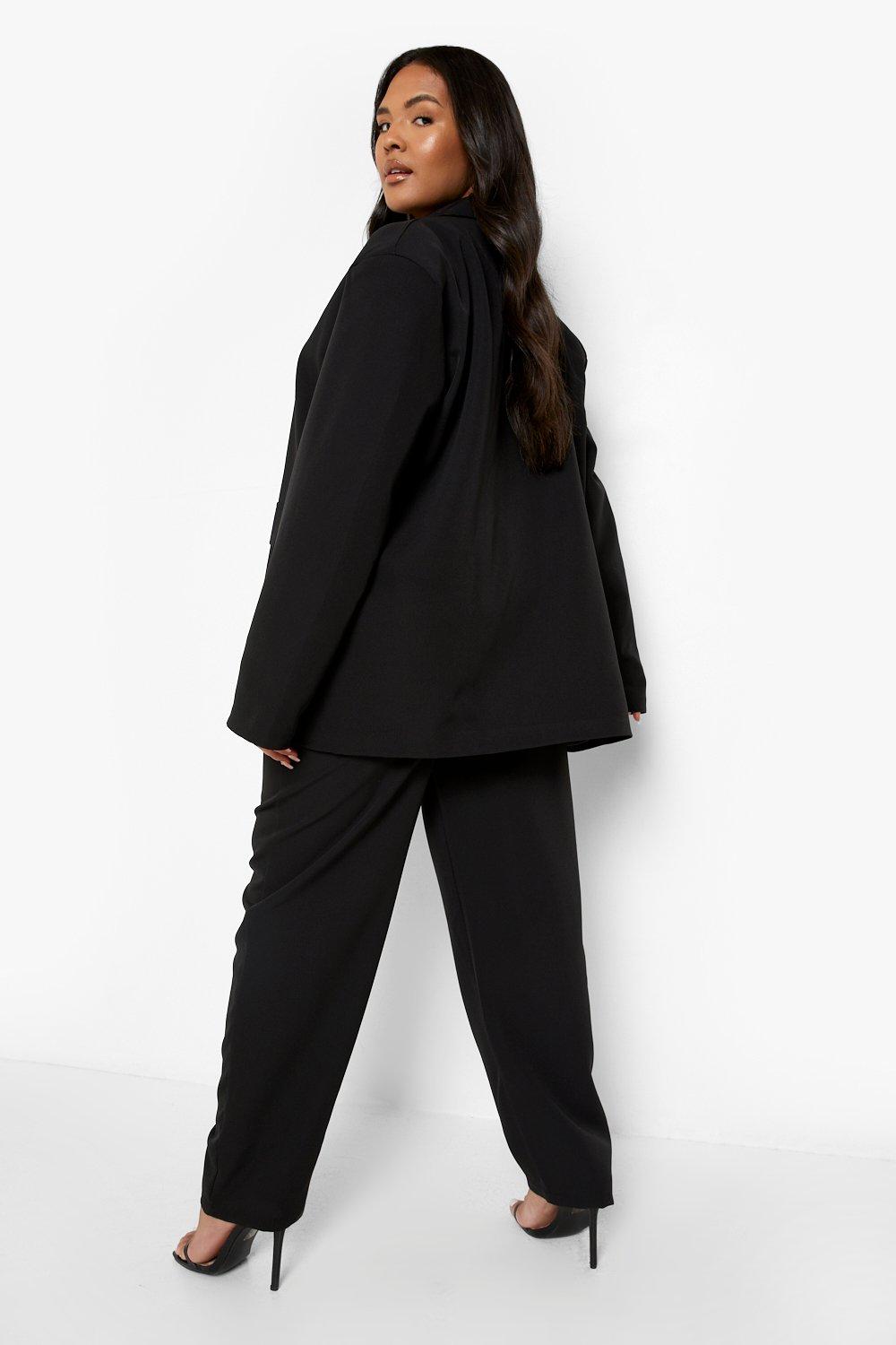 Boohoo plus size trouser suits sale