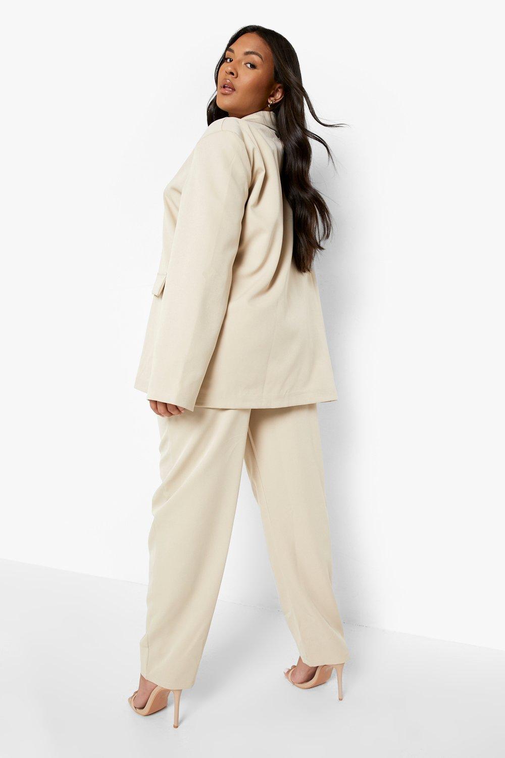 Plus size womens trouser suit sale