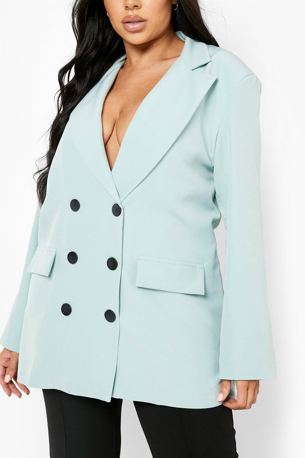 Oversized Blazer - Sage green - Ladies