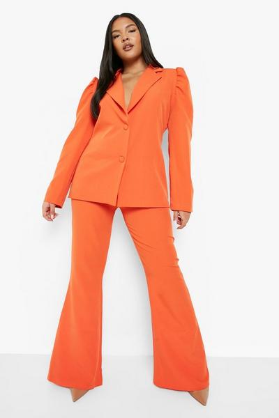 boohoo  Plus Self Belted Tailored Fit & Flare Trouser