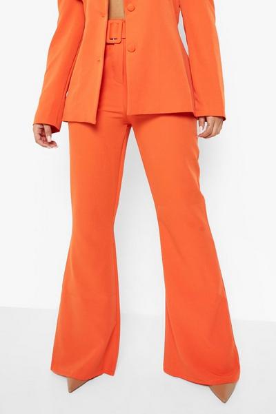 boohoo  Plus Self Belted Tailored Fit & Flare Trouser