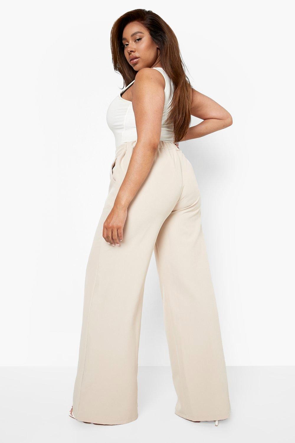 Plus Super Wide Leg Dress Pants