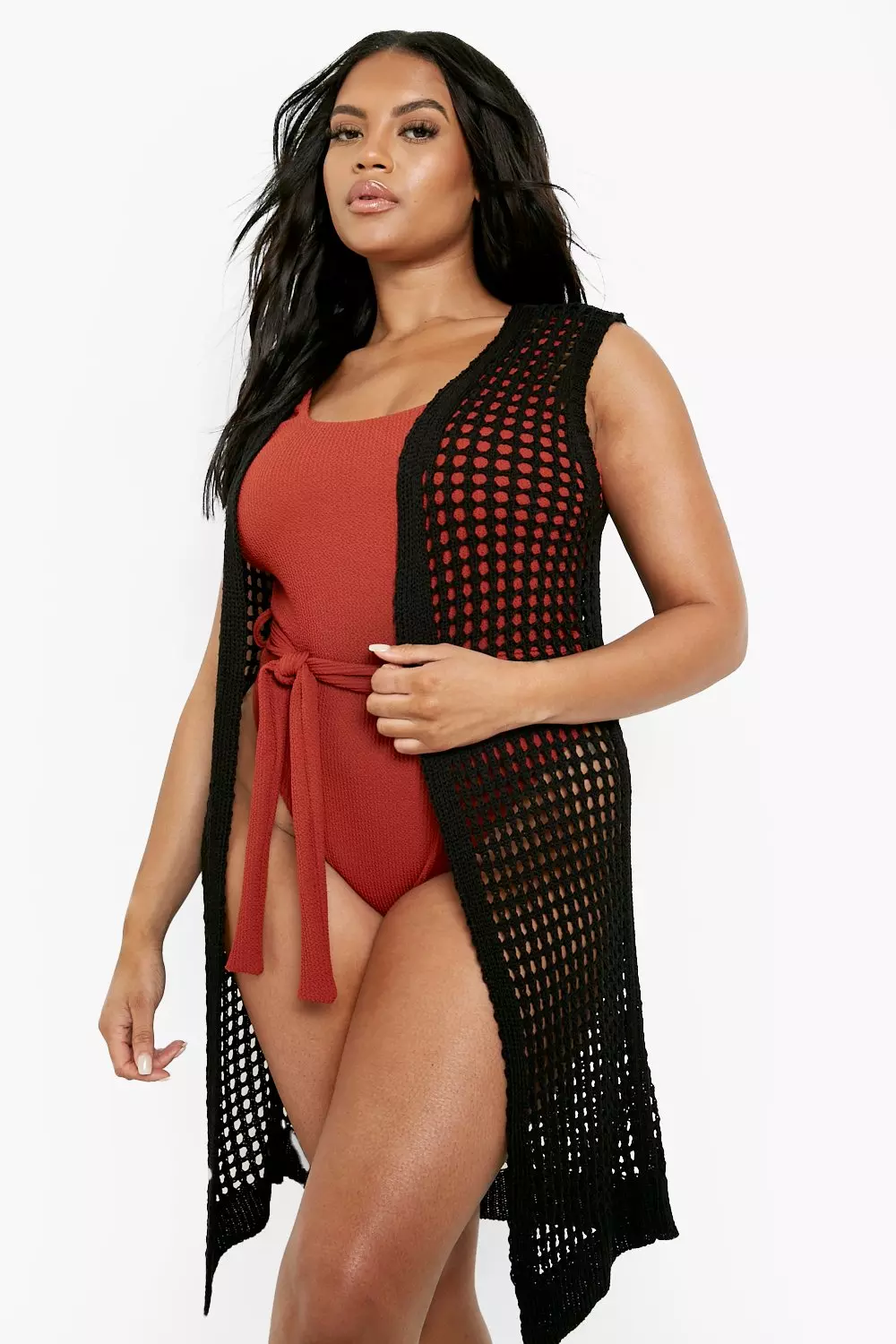 Plus size crochet swimsuit on sale