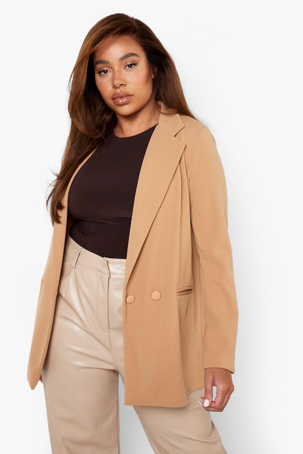 Camel plus size outlet blazer