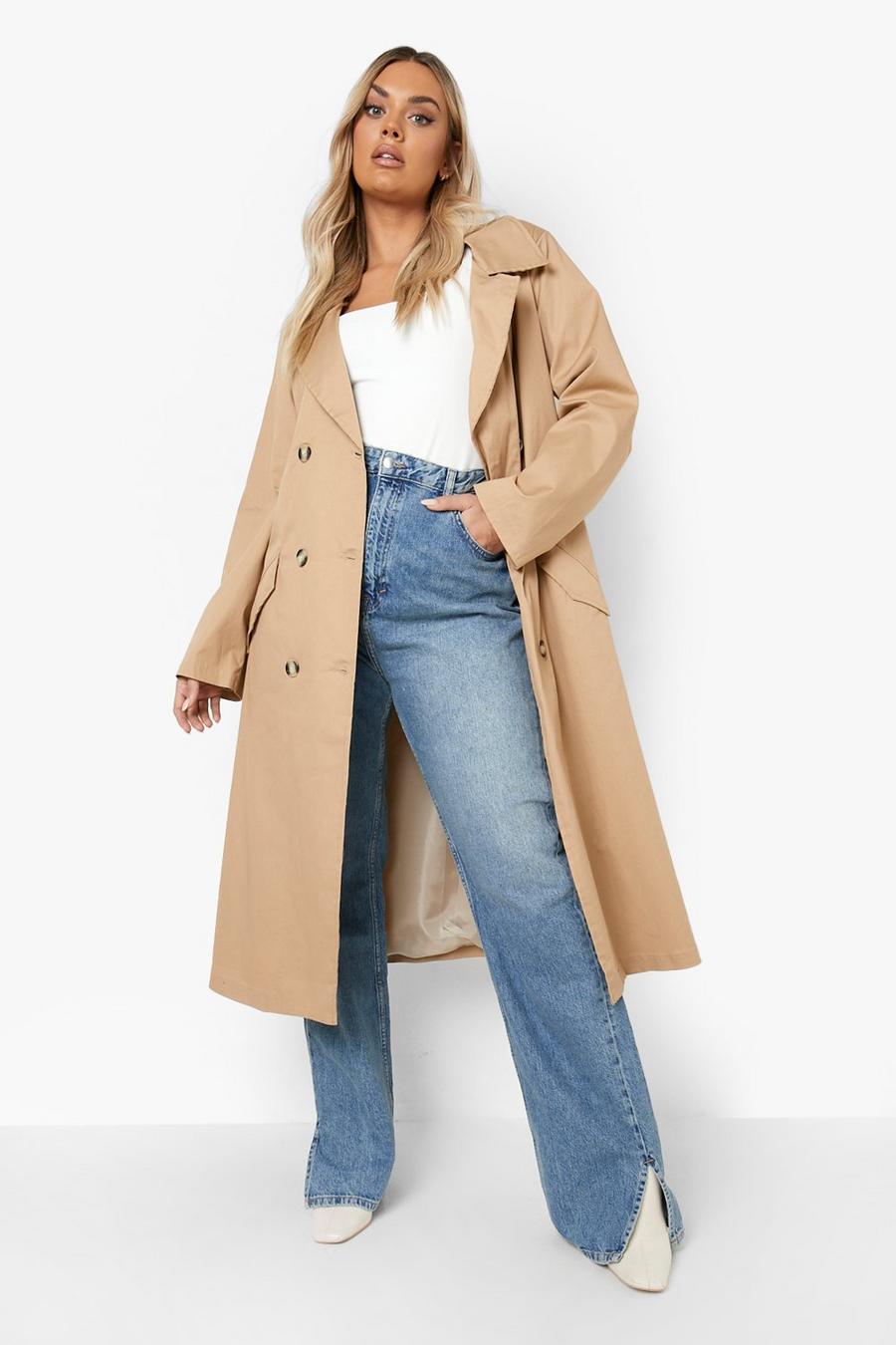 Plus Color Pop Trench Coat | boohoo USA Plus Color Pop Trench Coat | boohoo USA