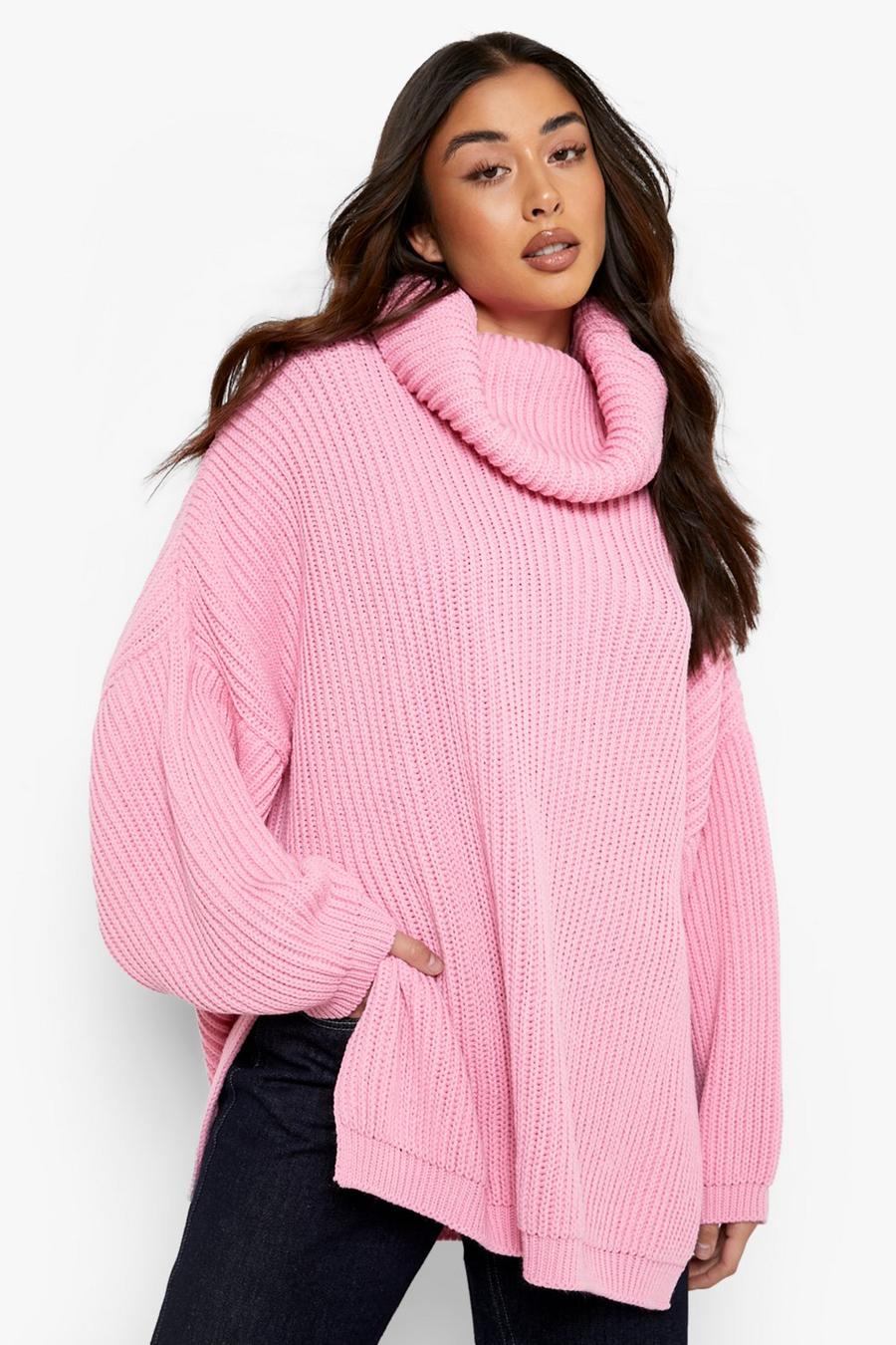 Baby pink Chunky Oversized Boyfriend Sweater