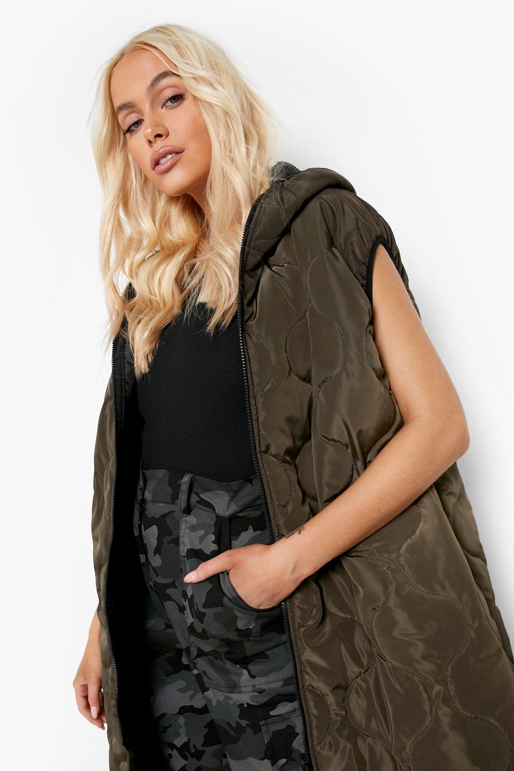 Chaleco oversize acolchado con capucha