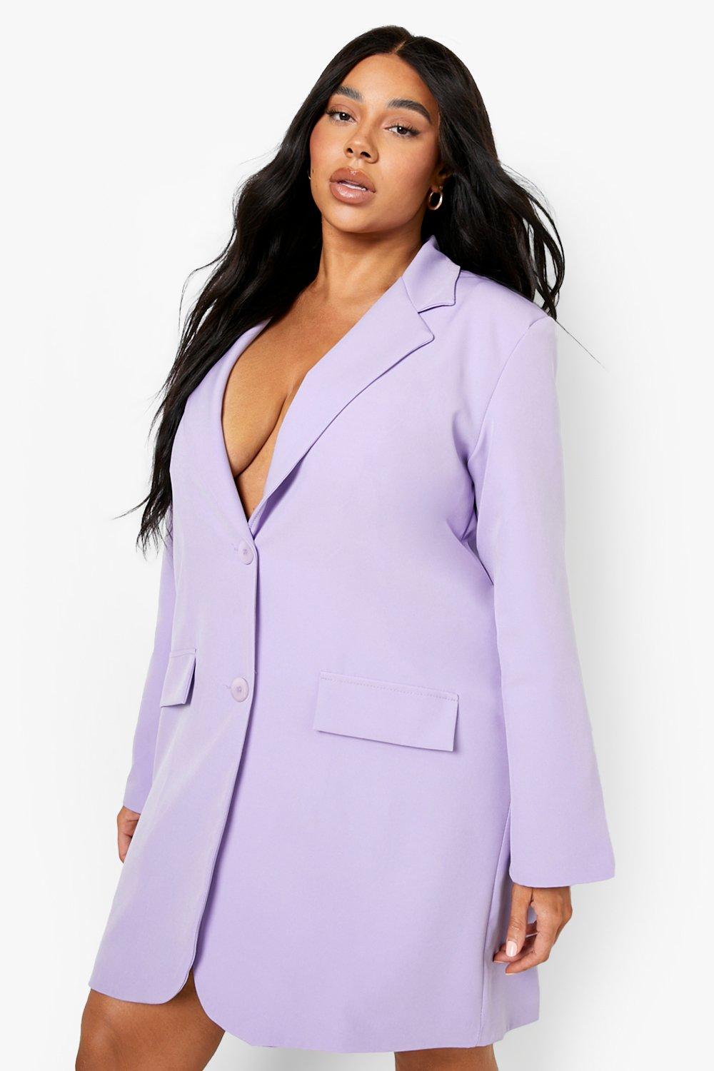 Plus Oversized Dad Blazer Dress