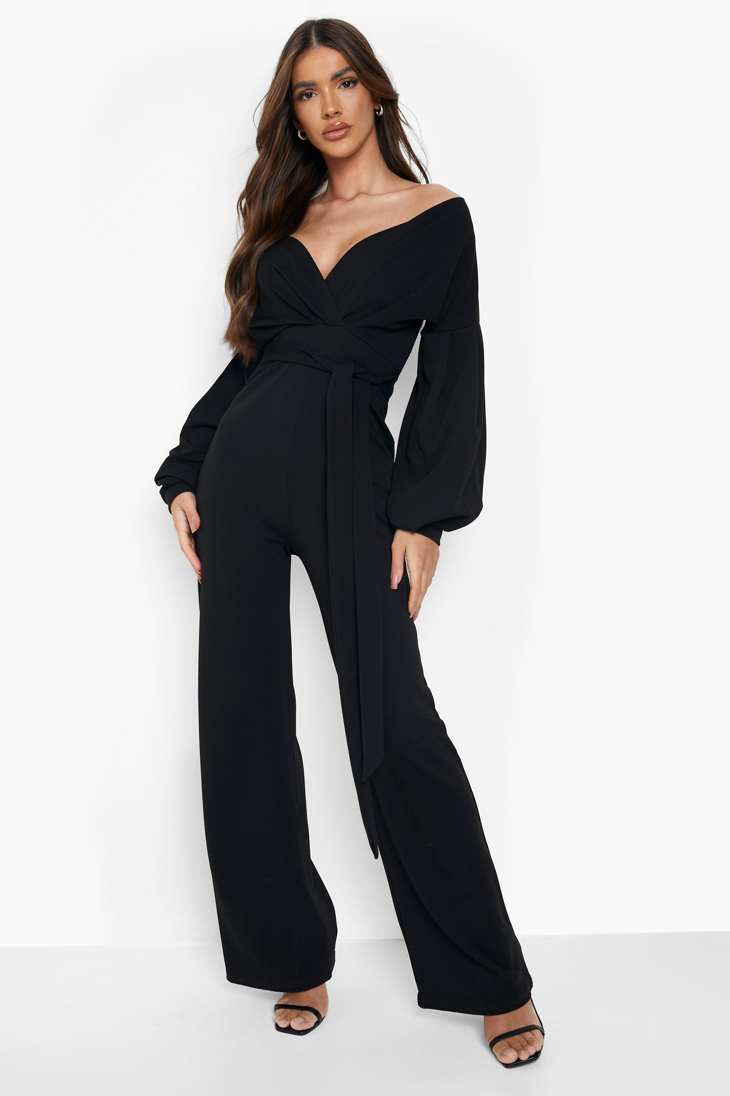 Off The Shoulder Wide Leg Jumpsuit boohoo UK