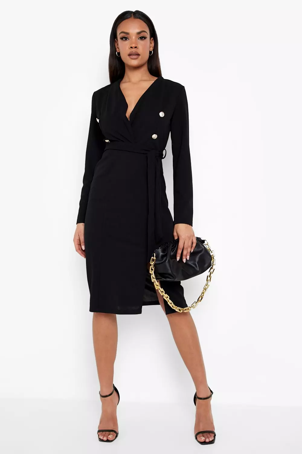 Blazer and midi clearance dress