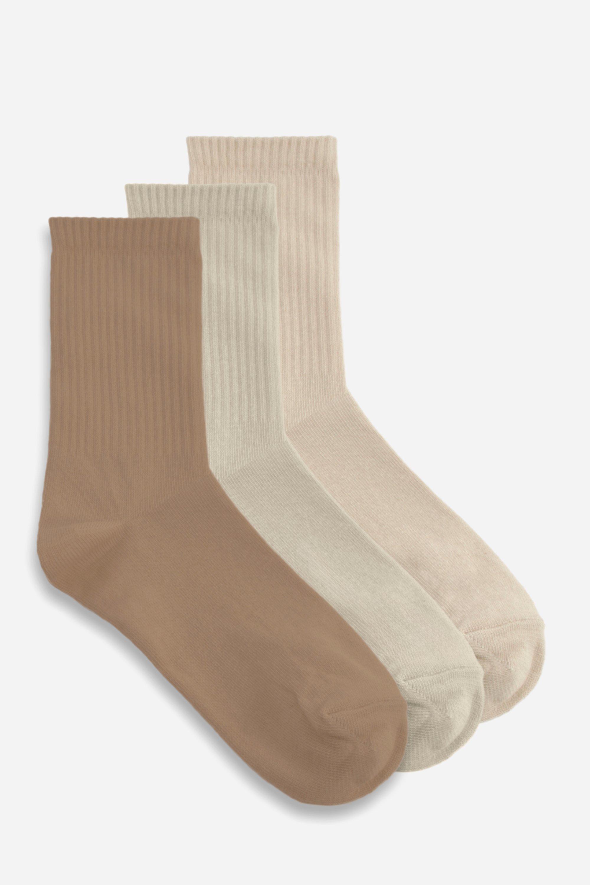 Contribution fit Giving Nude Tonal 3 Pack Socks | boohoo