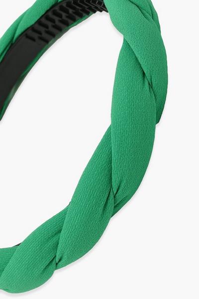 boohoo green Pleated Twist Headband
