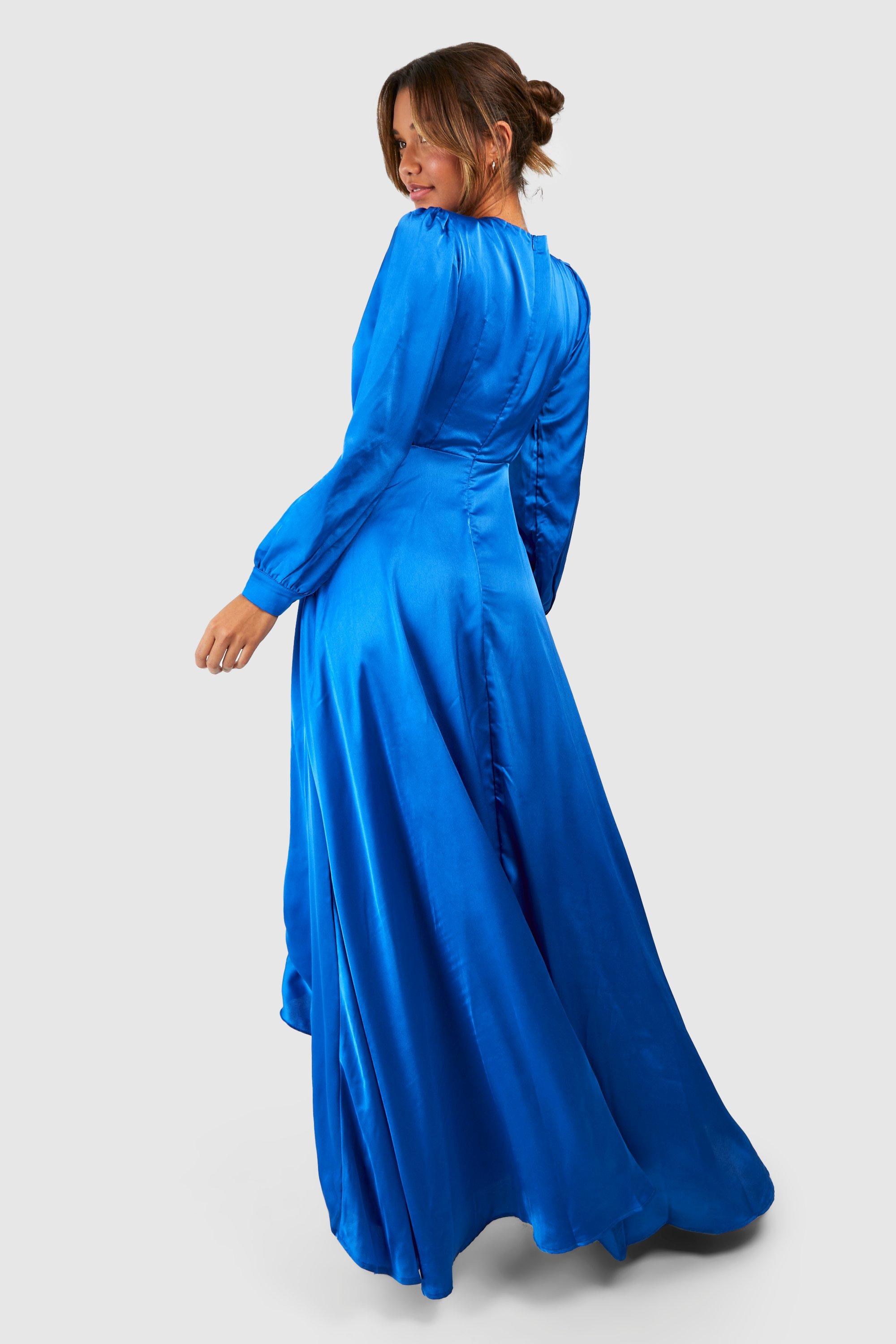 Ruffle plunge split on sale leg maxi dress