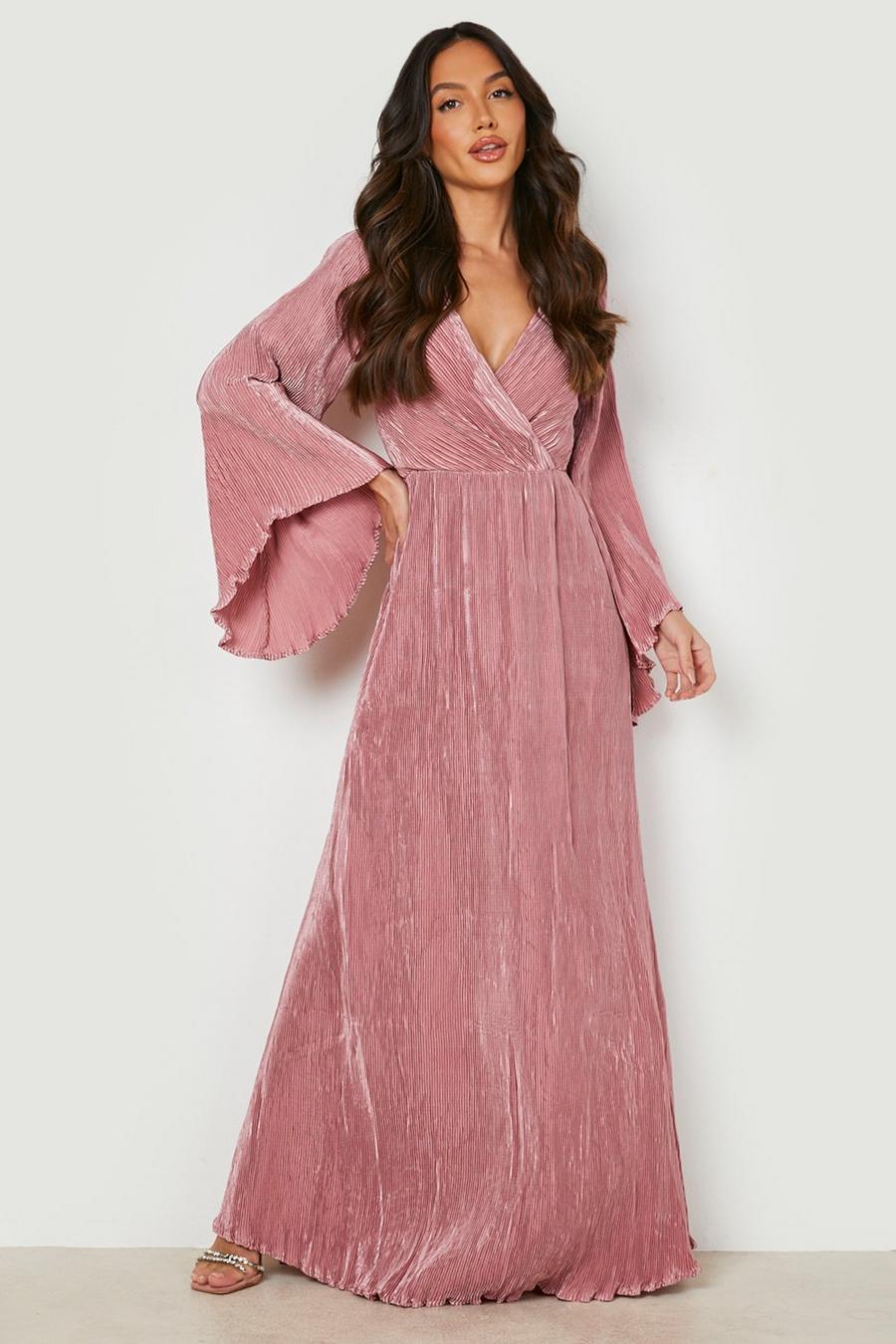 Blush rosa Kimono Mix And Match Bridesmaids Dress image number 1