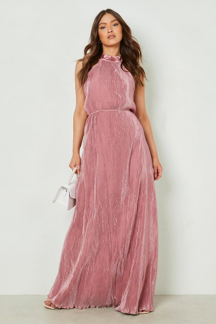 Blush rosa Halterneck Mix And Match Bridesmaids Dress