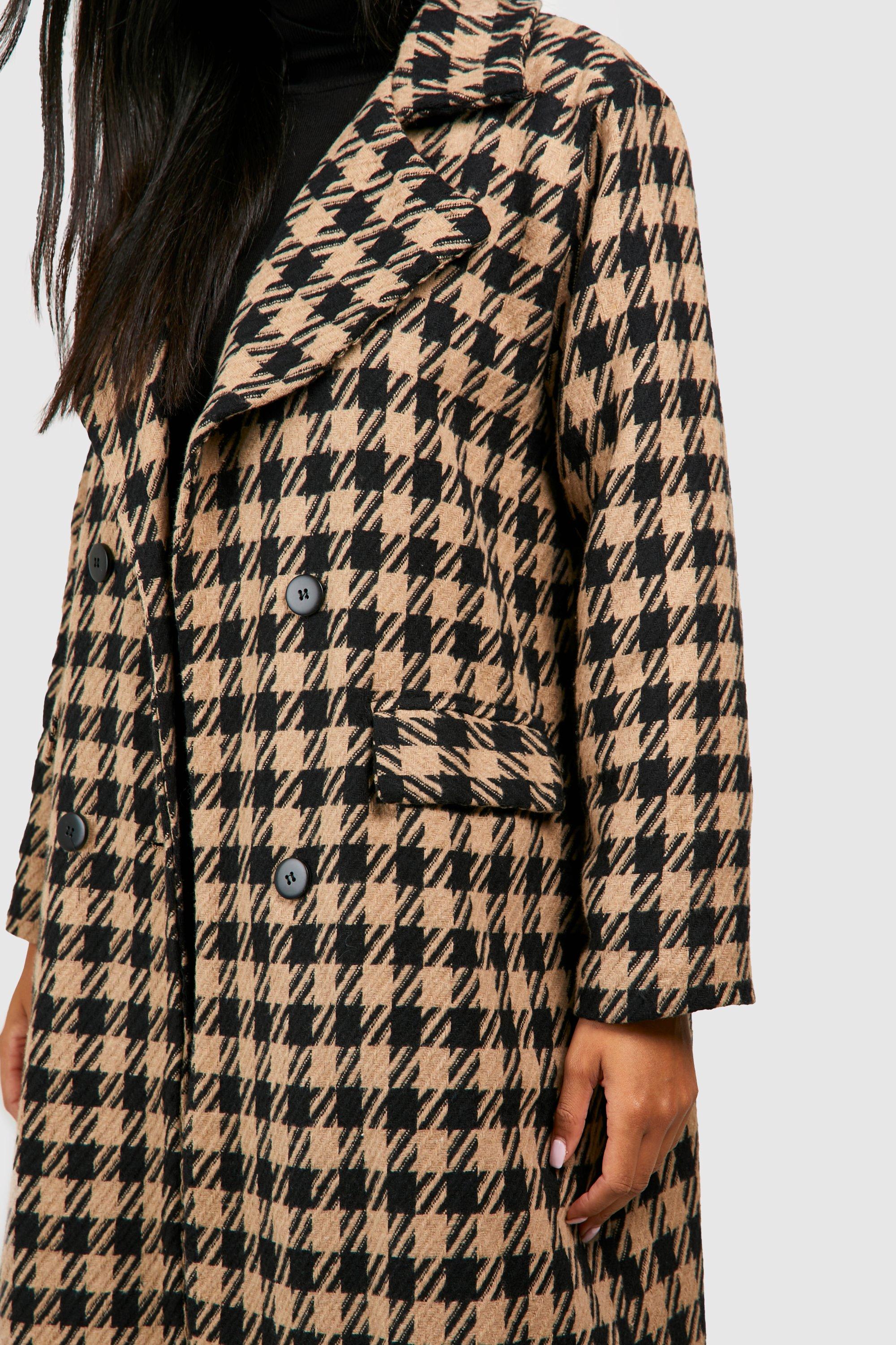 Dogtooth sales wool coat