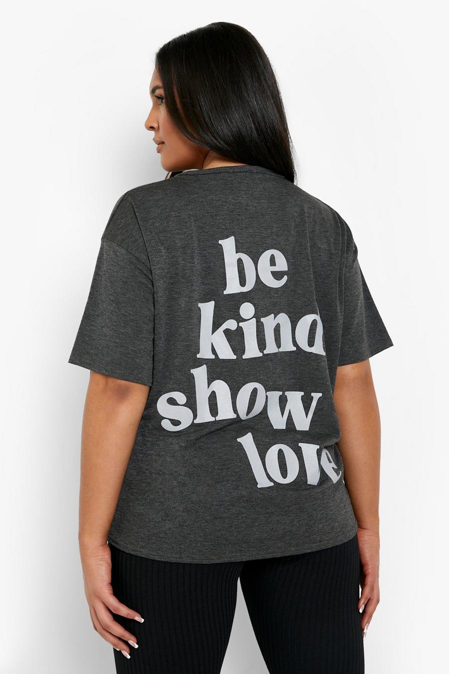 Charcoal Plus Be Kind Back Graphic T-Shirt image number 1