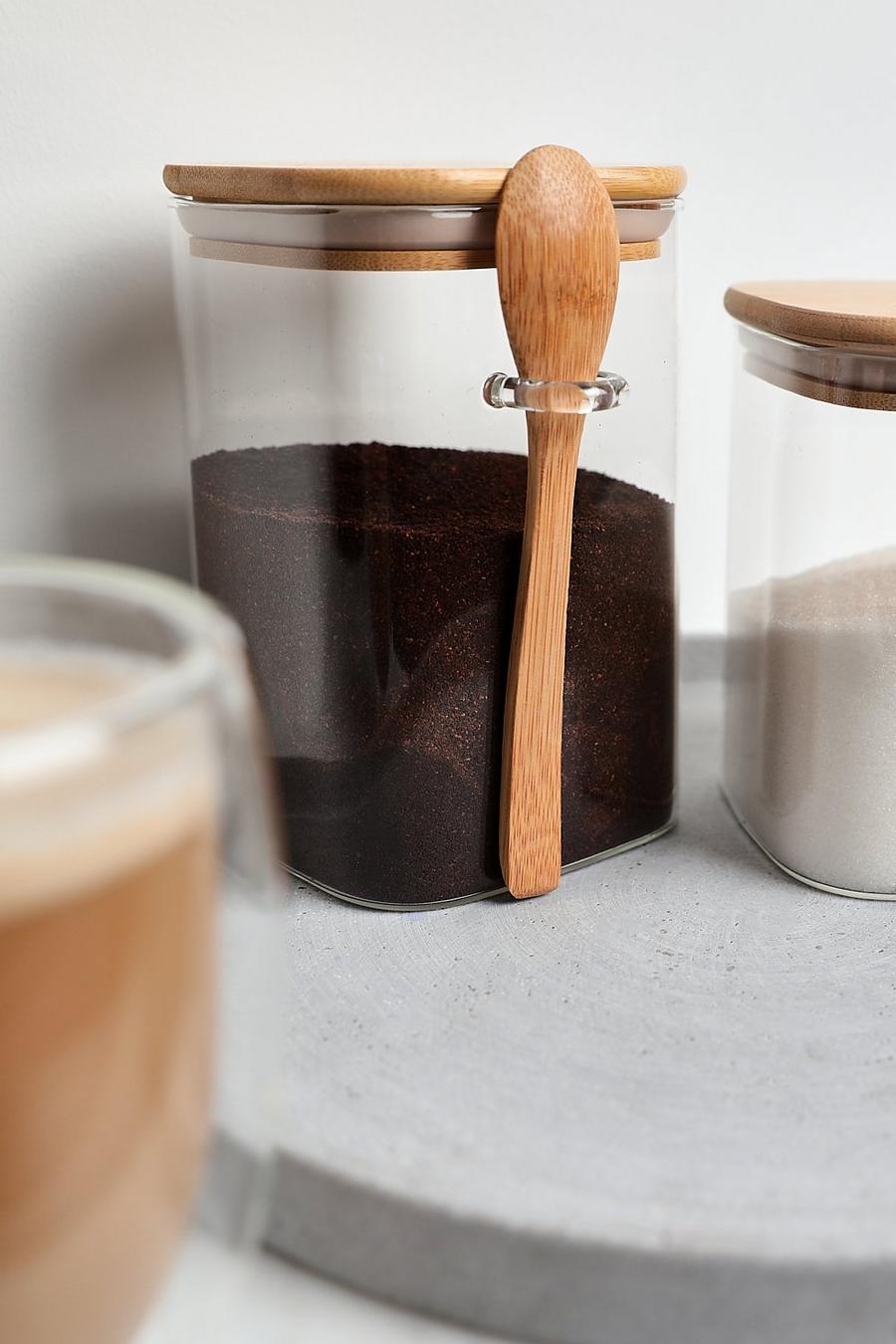 Clear transparent Medium Storage Jar With Spoon