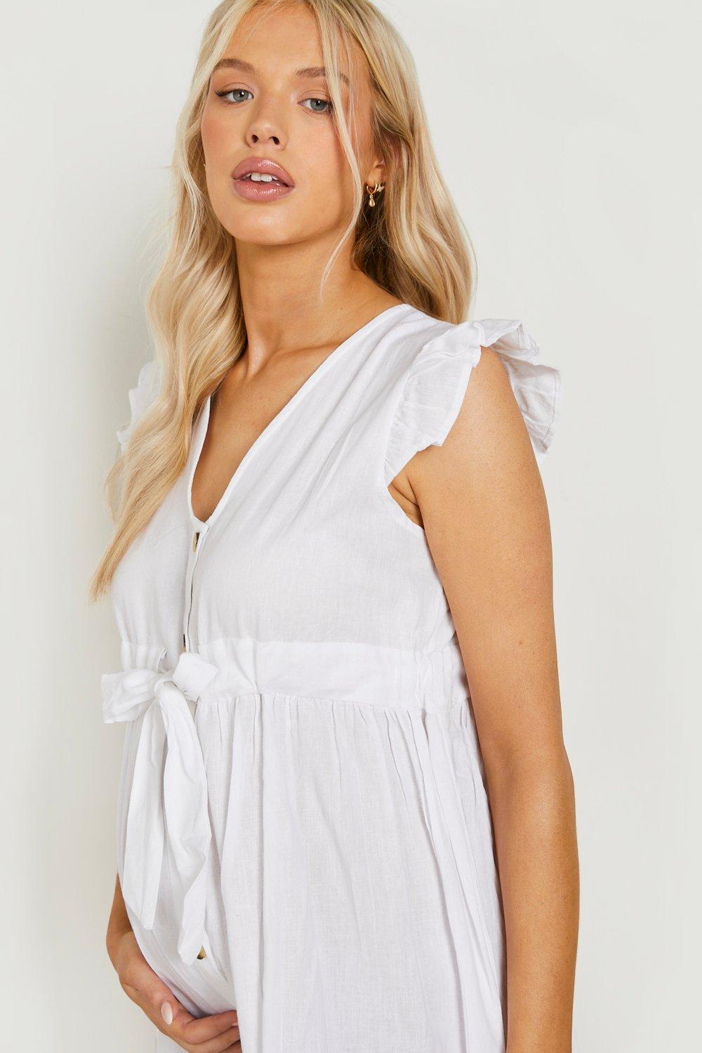 White maternity outlet dress uk