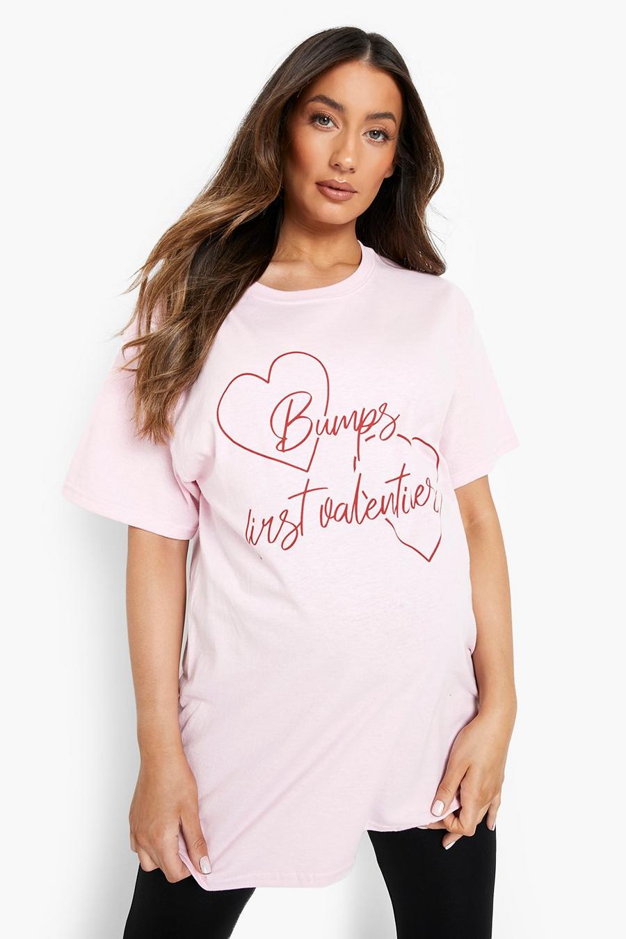 Pale pink Mammakläder - Bumps First Valentines T-shirt image number 1