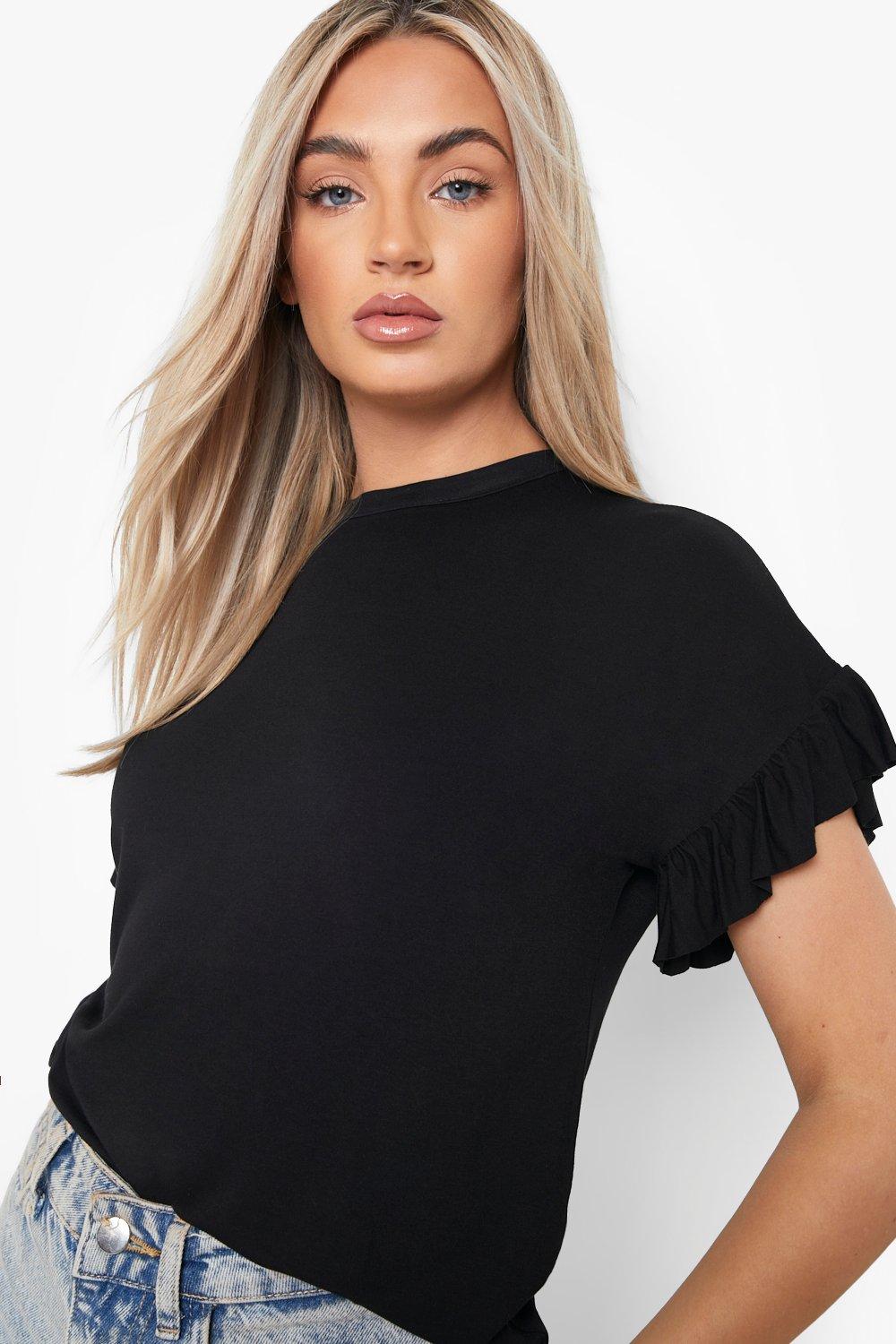 Frill cap outlet sleeve top