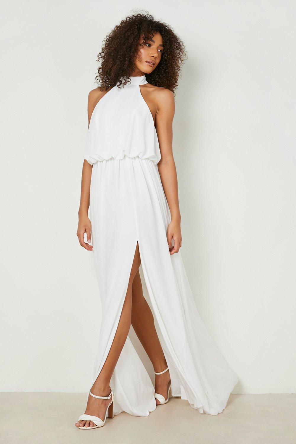 Tall Halter Occasion Maxi Dress