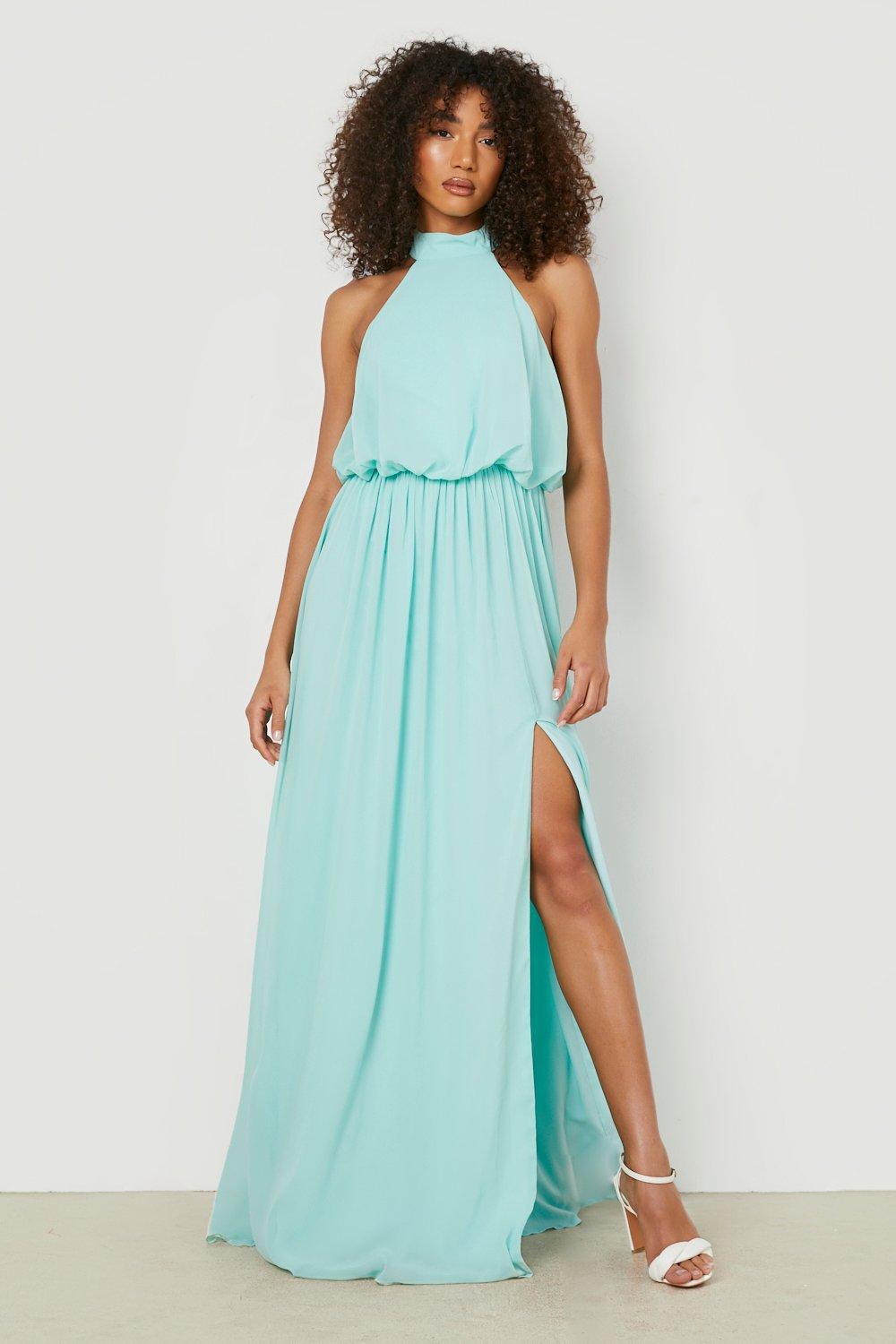 Tall Halter Neck Occasion Maxi Dress boohoo AU