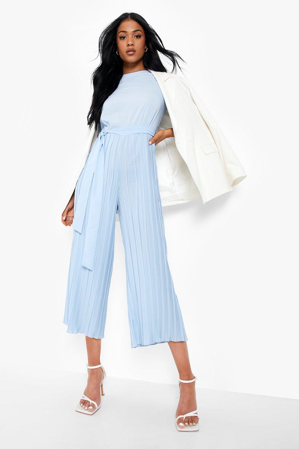 Tall Pleated Culotte Occasion Jumpsuit | boohoo