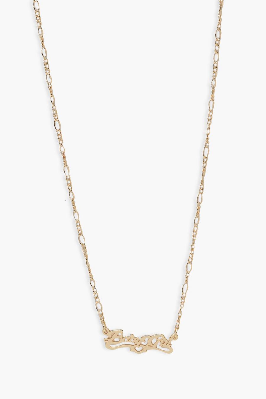 Gold Baby Girl Chain Necklace  image number 1