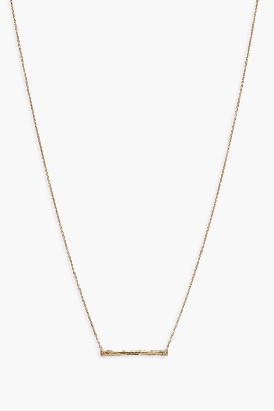 Gold metallic Simple Bar Necklace 
