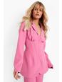Pink Corset Detail Tailored Blazer