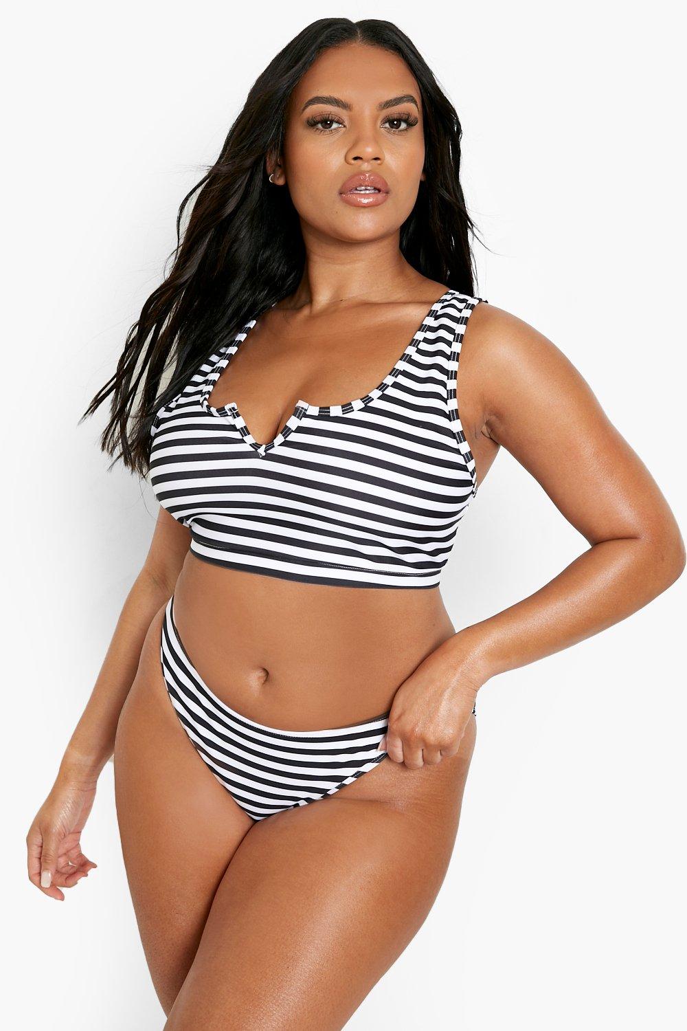 White plus cheap size bikini top