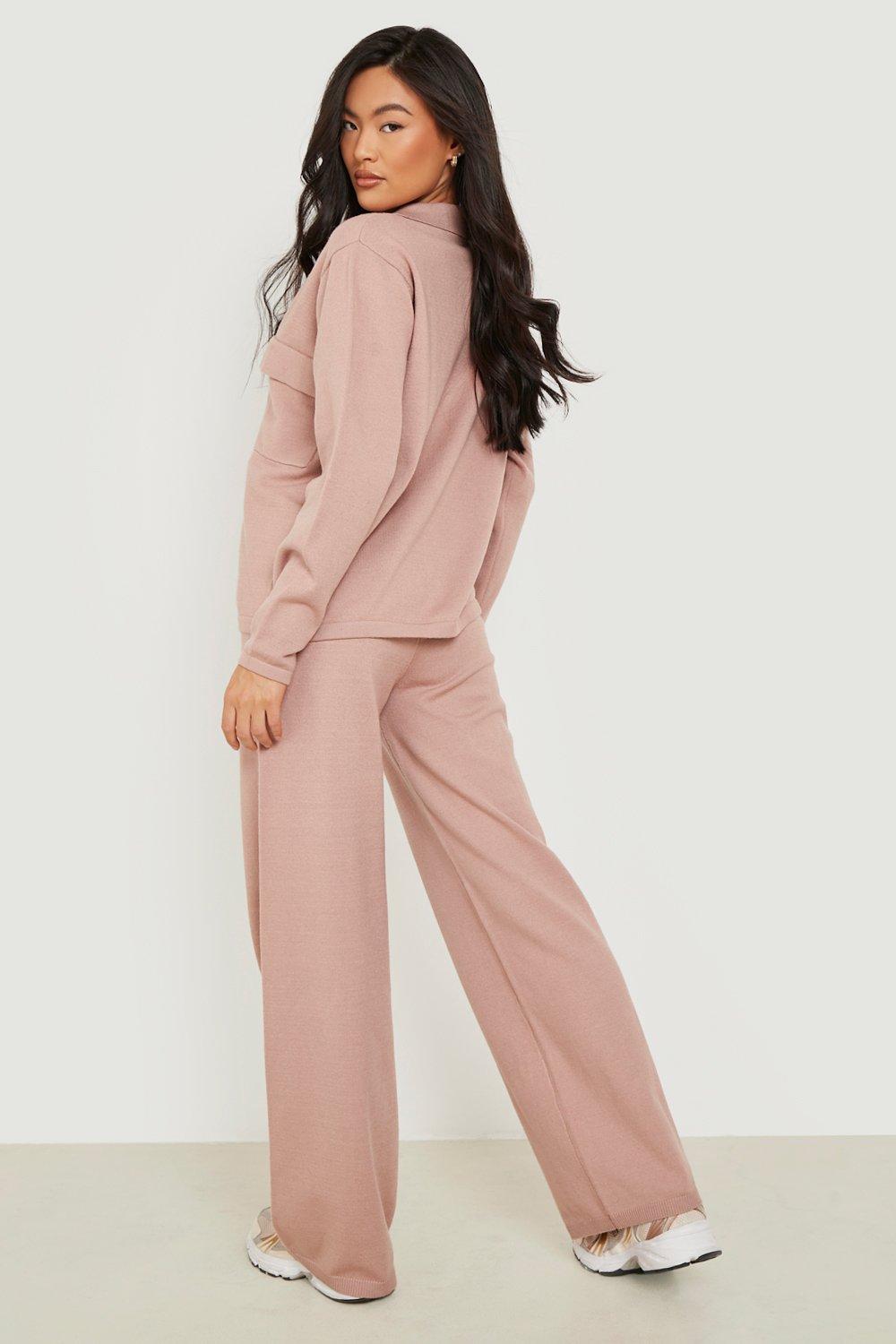 Conjunto utilitario de pantal n y camisa chaqueta de punto