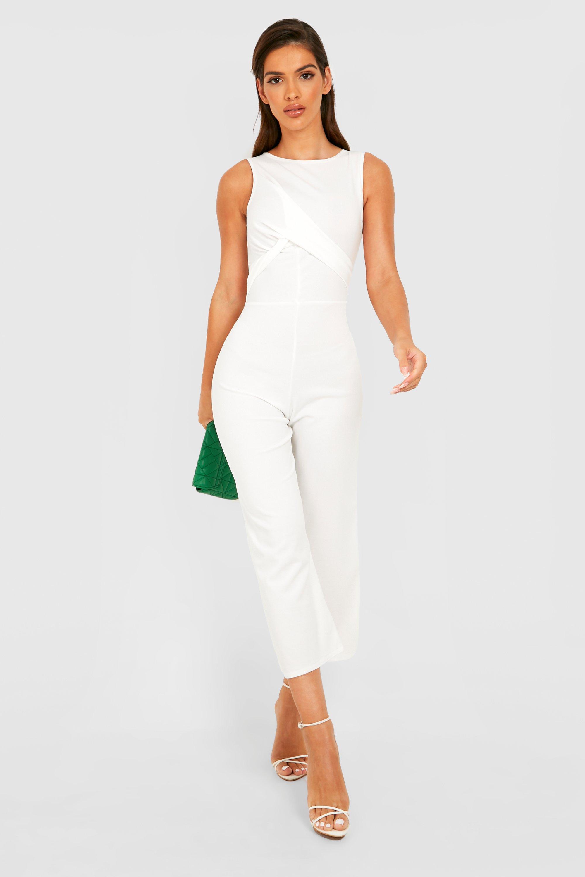 Boohoo 2024 white jumpsuit