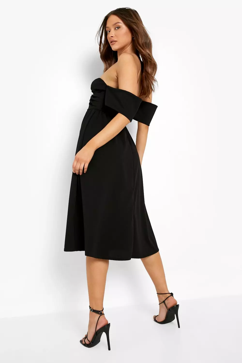 Bardot scallop best sale skater dress