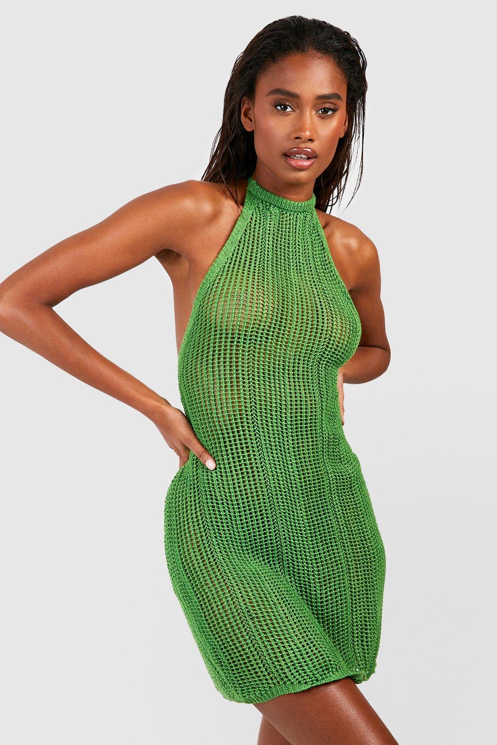 Crochet Pattern Halter Neck Dress