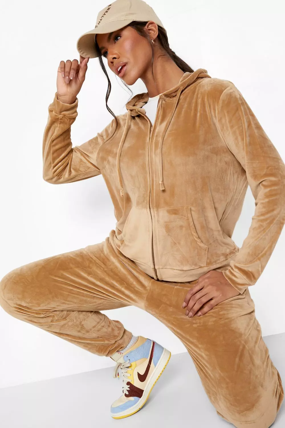 Boohoo store velour tracksuit