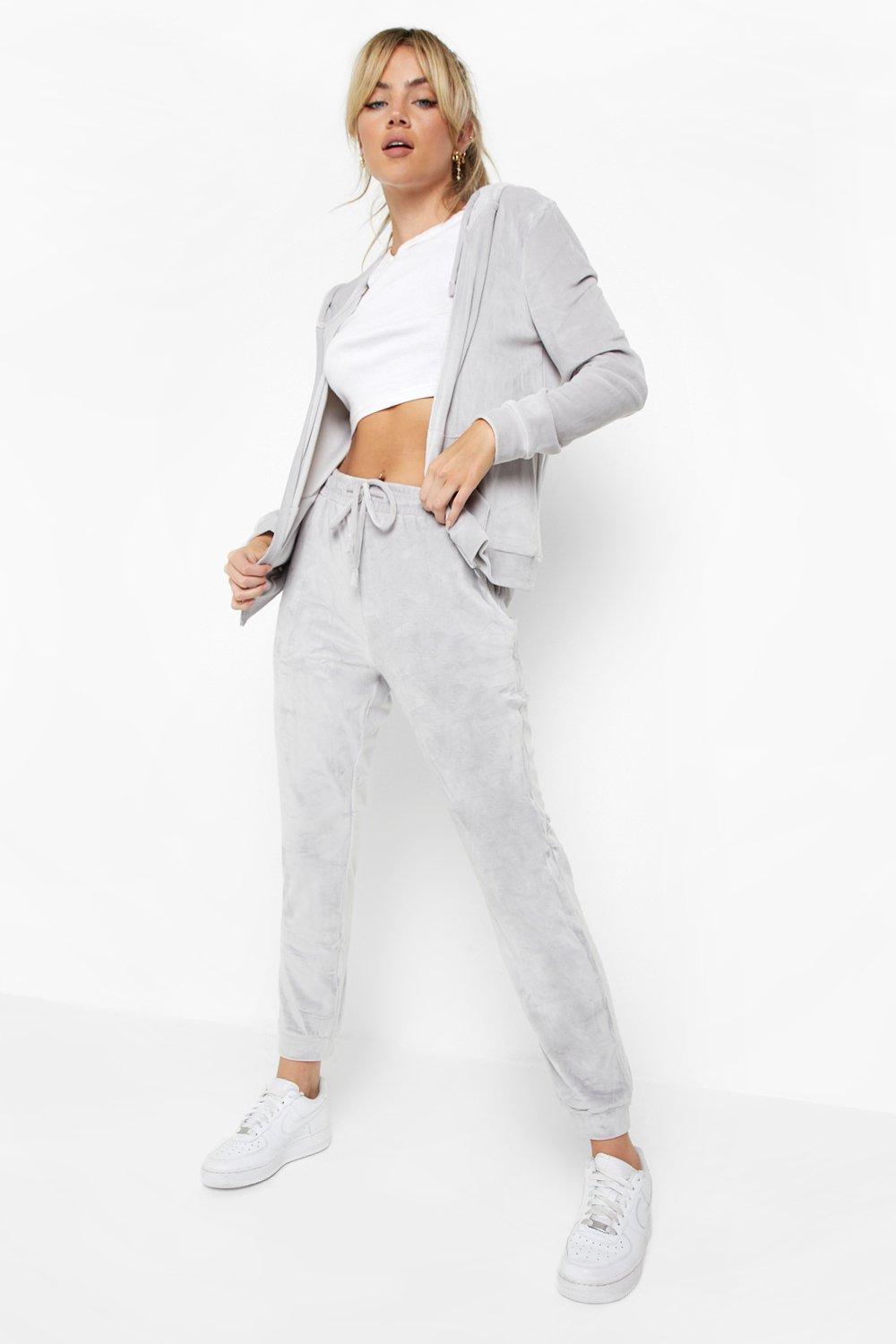 Boohoo velour tracksuit on sale