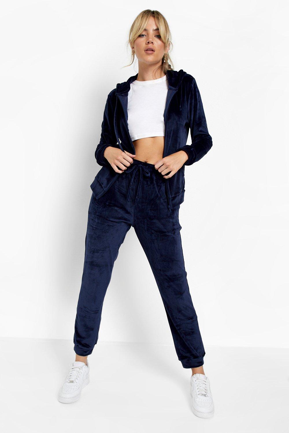 Navy blue best sale tracksuit womens