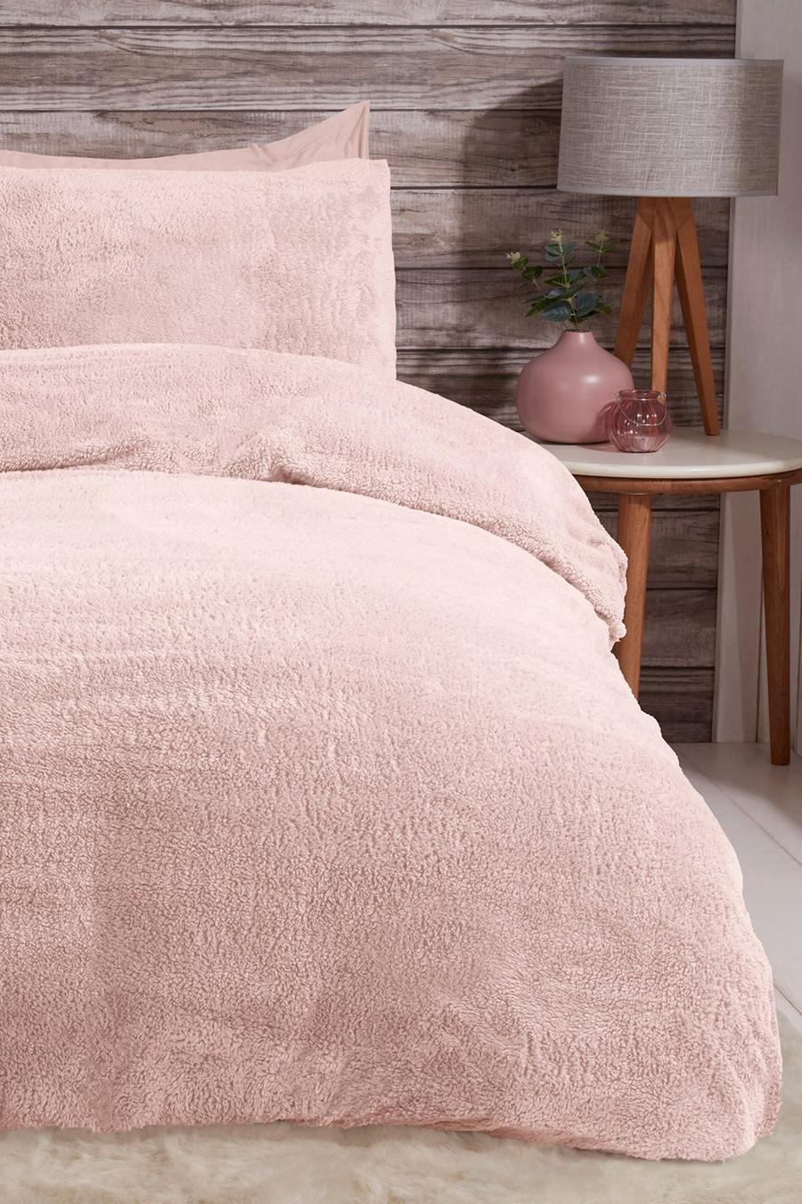 Blush Teddy Double Bedding Set  image number 1