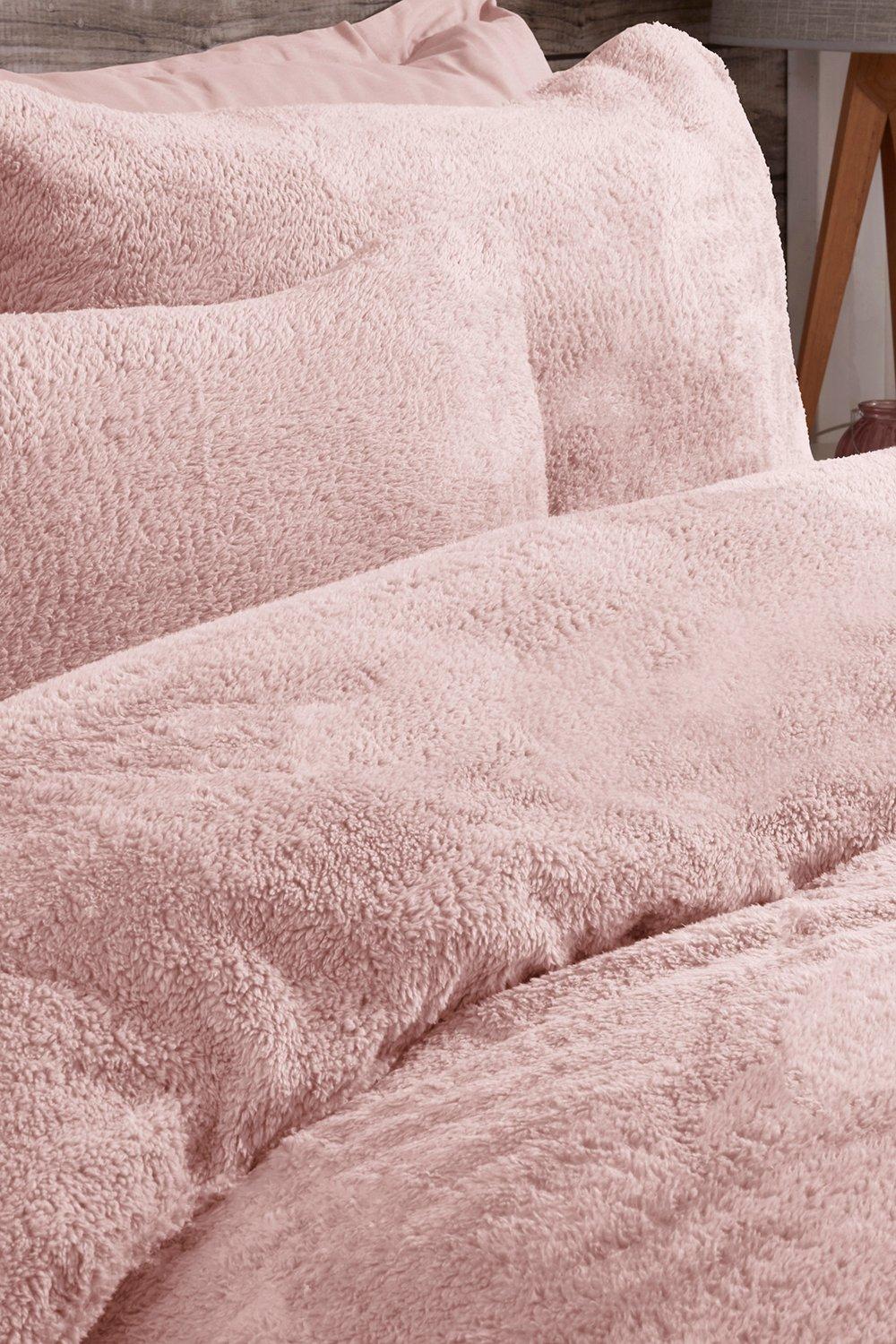 Blush Teddy Double Bedding Set