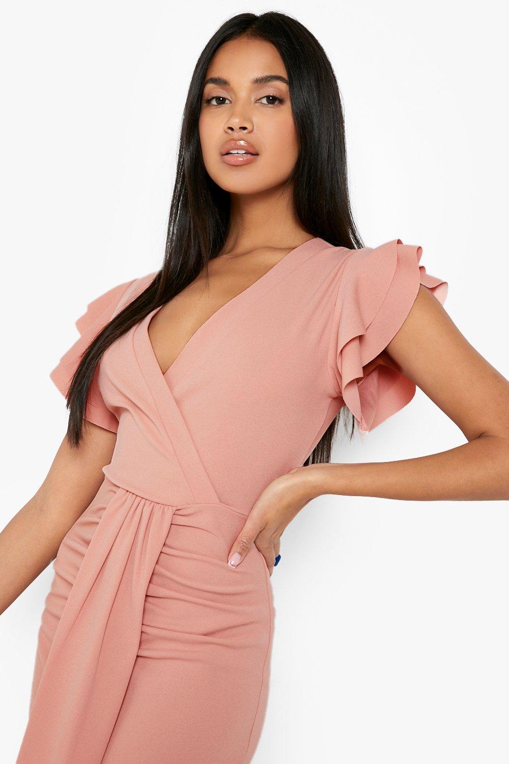 Blush wrap hot sale dress midi