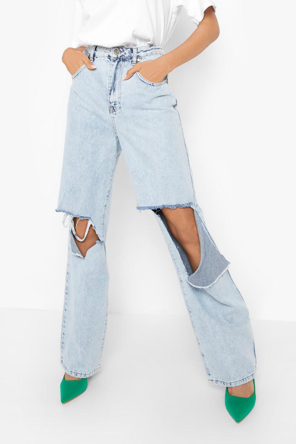 Extreme Distressed Straight Jeans